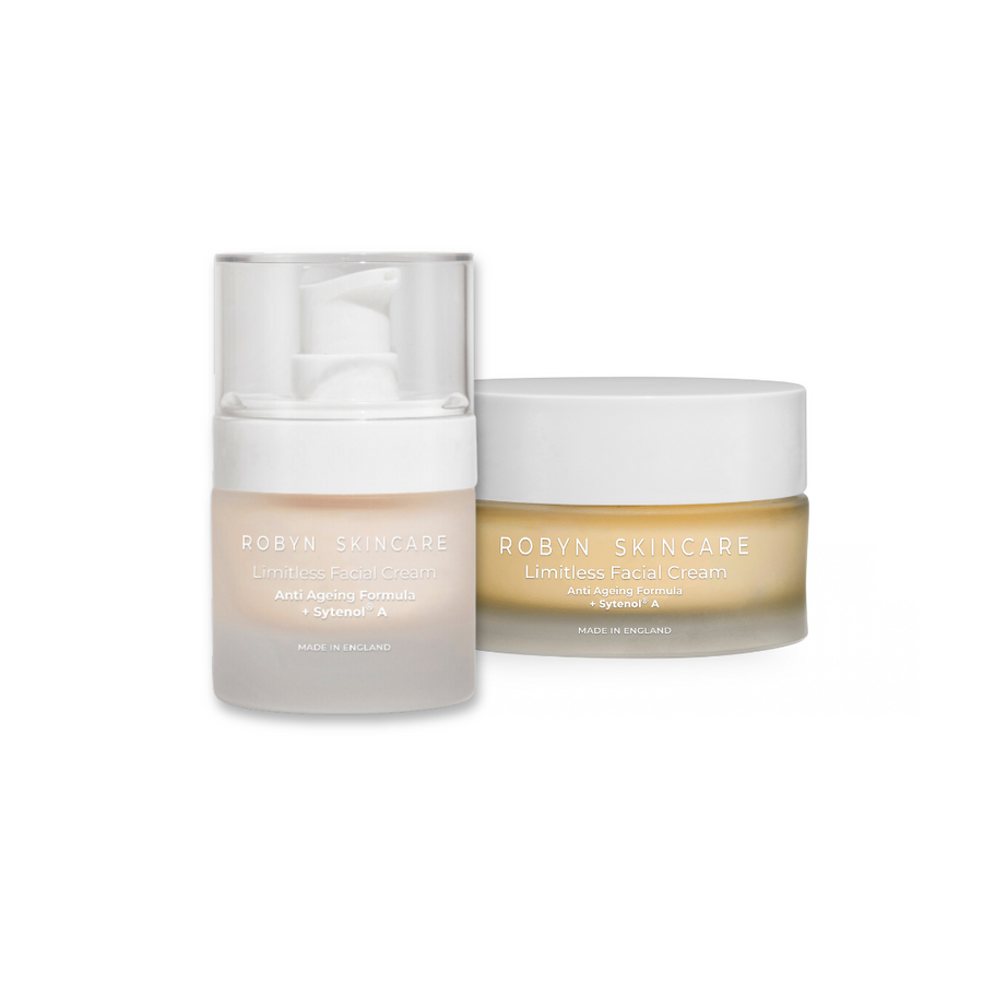 Robyn Skincare's Limitless Start-Out Set. Includes the Limitless Facial Serum and Facial Cream.