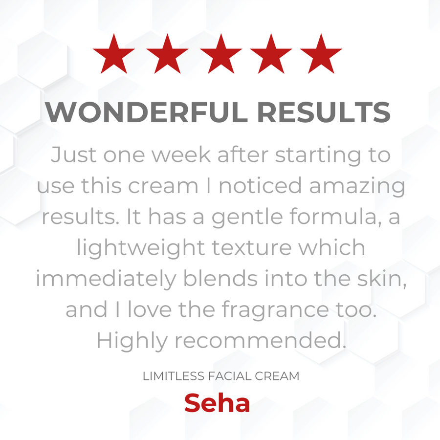 Customer testimonial for Robyn Skincare Anti-Ageing Facial Cream – smoother, firmer and more radiant skin results